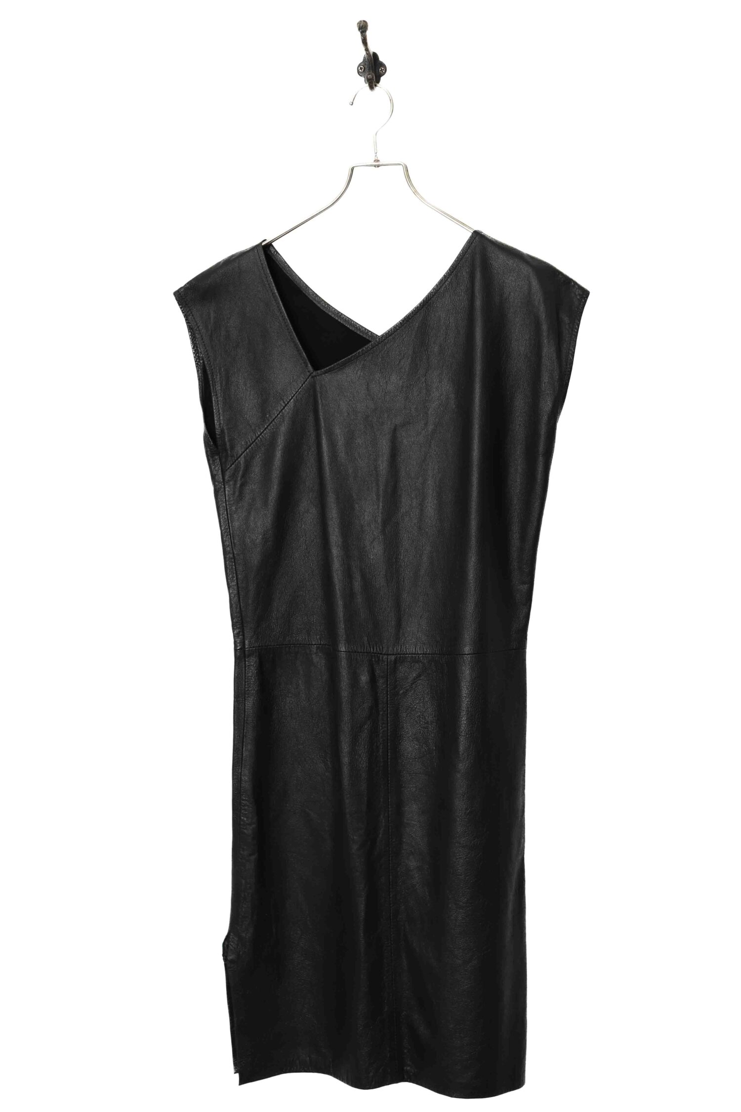 VINTAGE SHEEP LEATHER ONE-PIECE DRESS/L