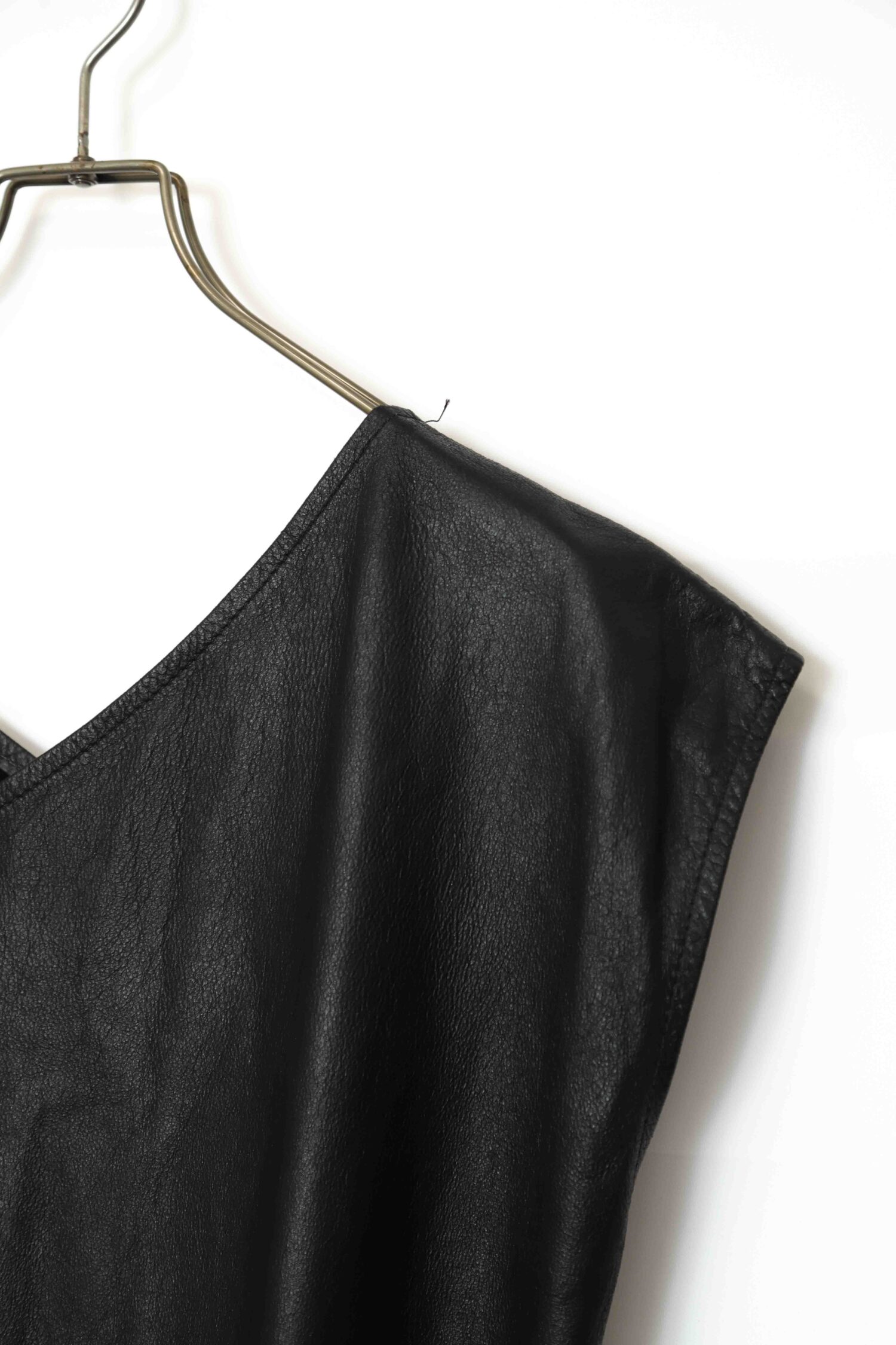 Alternative view of VINTAGE SHEEP LEATHER ONE-PIECE DRESS/L