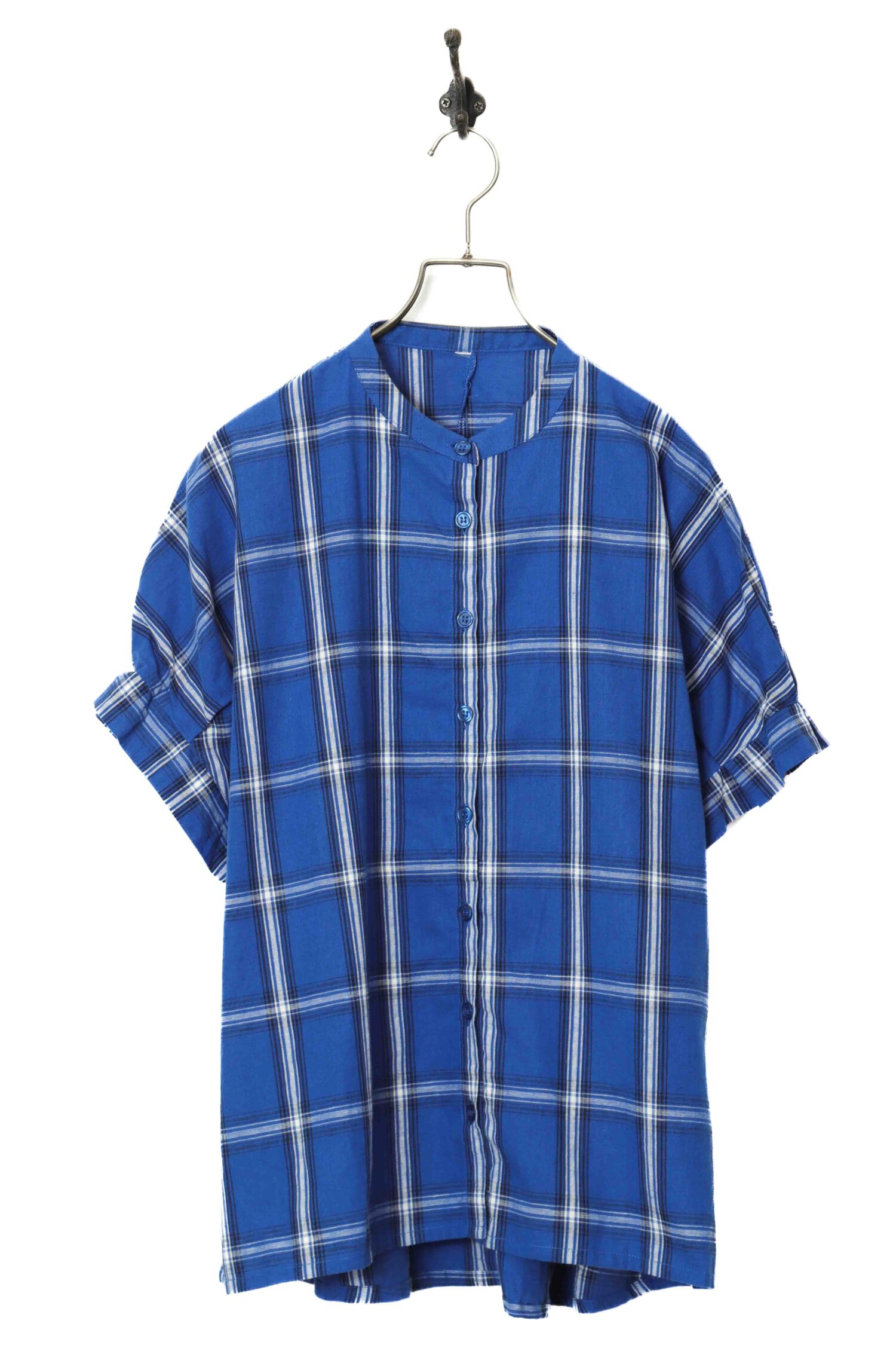 VINTAGE CHECK PATTERN SHIRT/XL