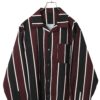 VINTAGE OPEN COLLAR STRIPED SHIRT/XL