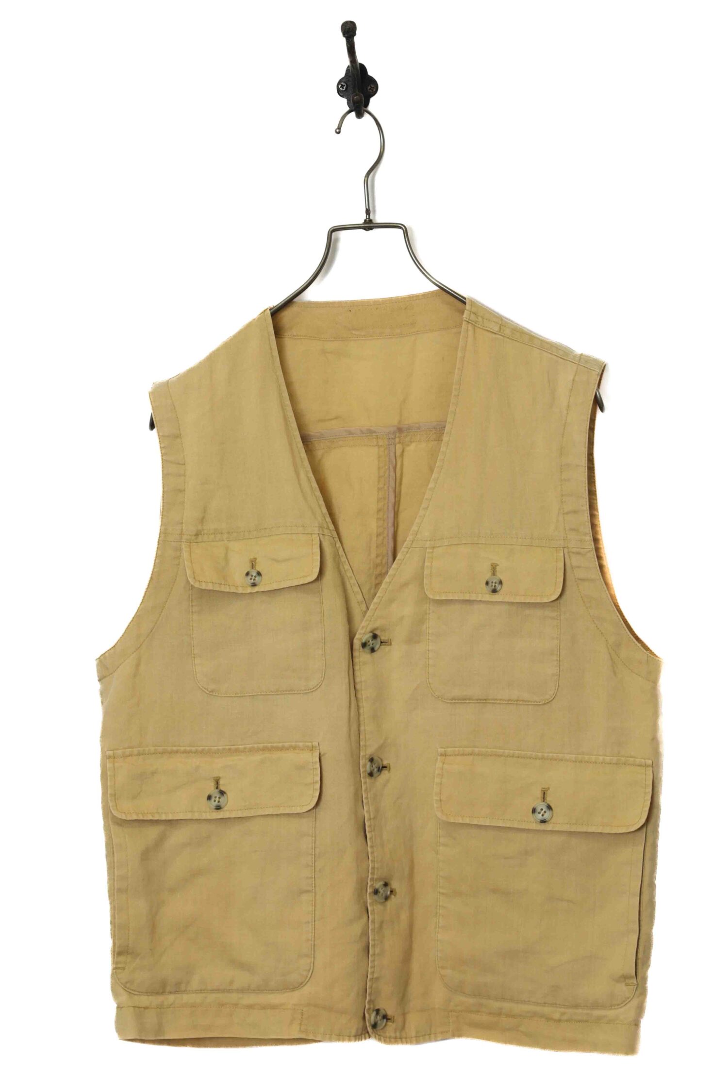 VINTAGE COTTON LINEN VEST/M