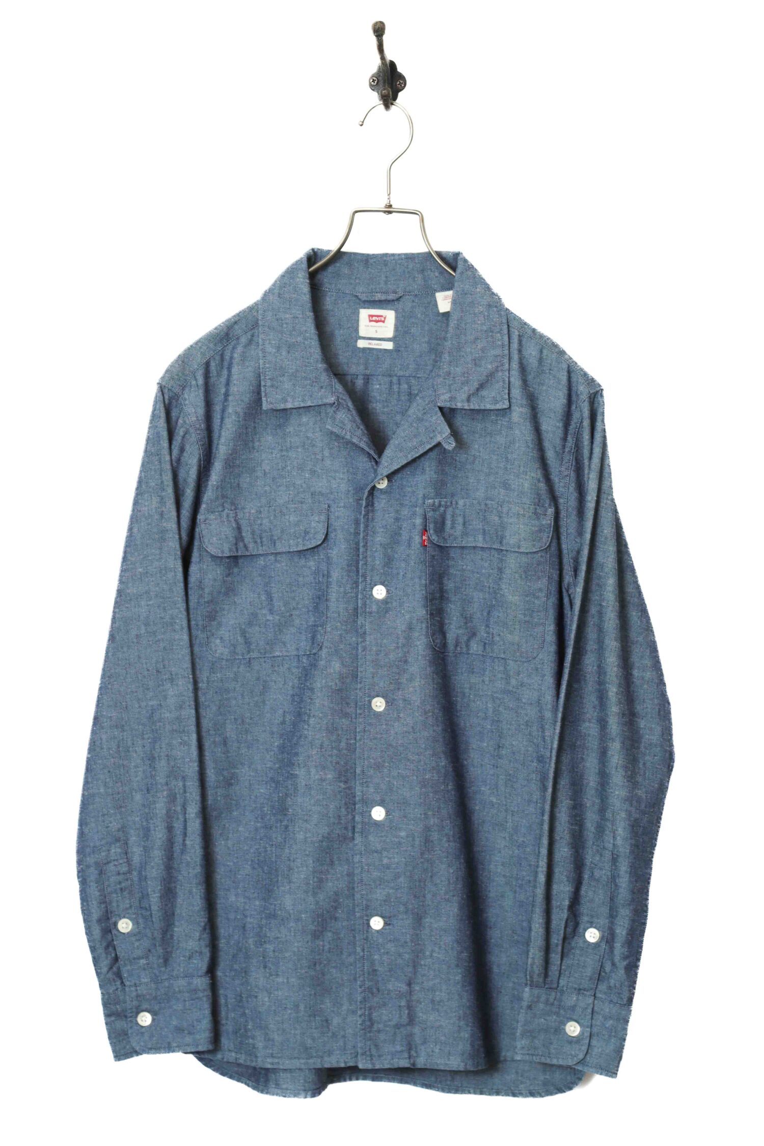USED LEVIS WORK OPEN COLLAR SHIRT/S