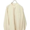 VINTAGE LINEN STAND COLLAR SHIRT/XL
