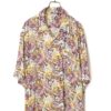 VINTAGE PRINTED OPEN COLLAR SHIRT/XL