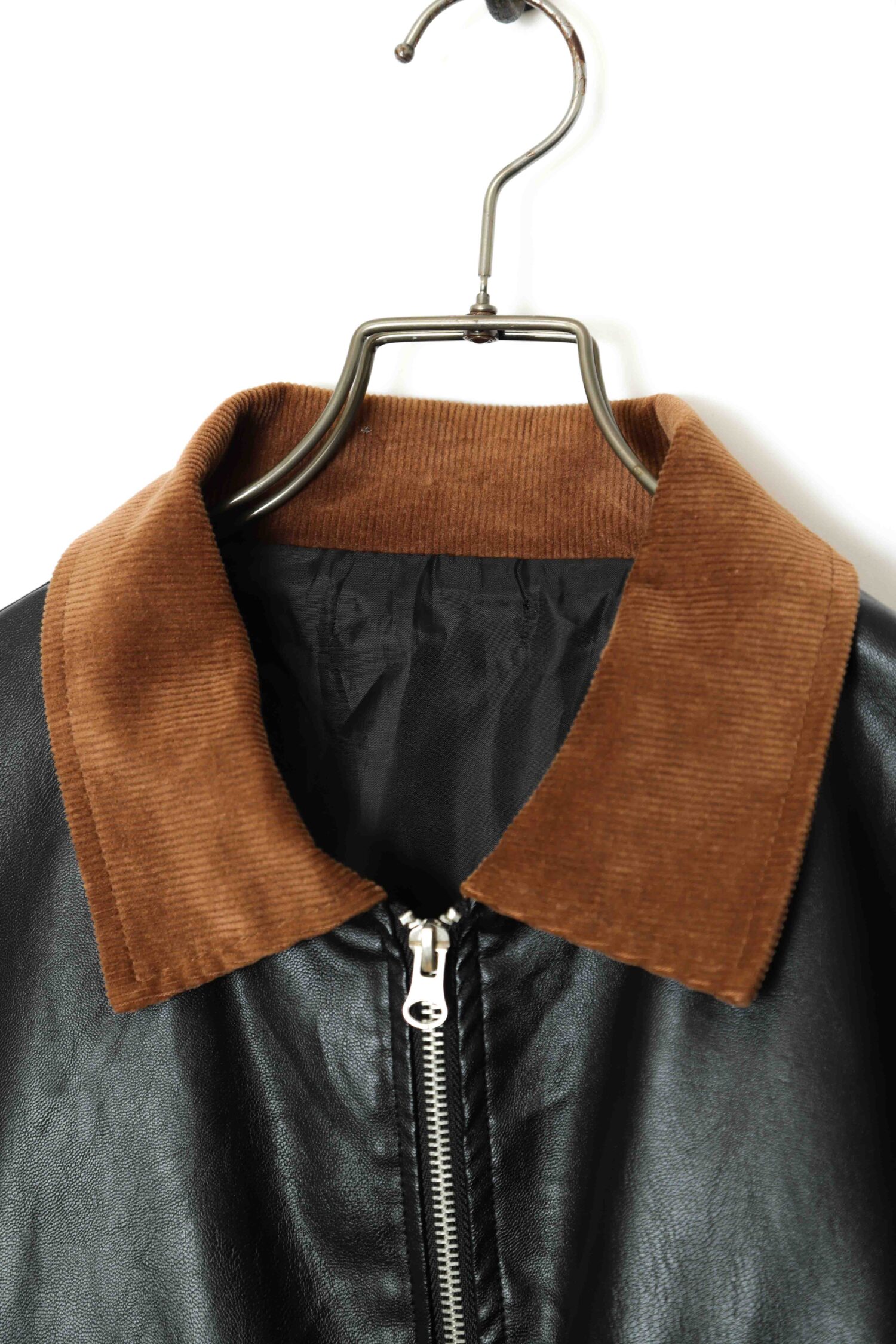 VINTAGE SHORT FAKE LEATHER JACKET/L | 古着屋FERANTRACING【公式
