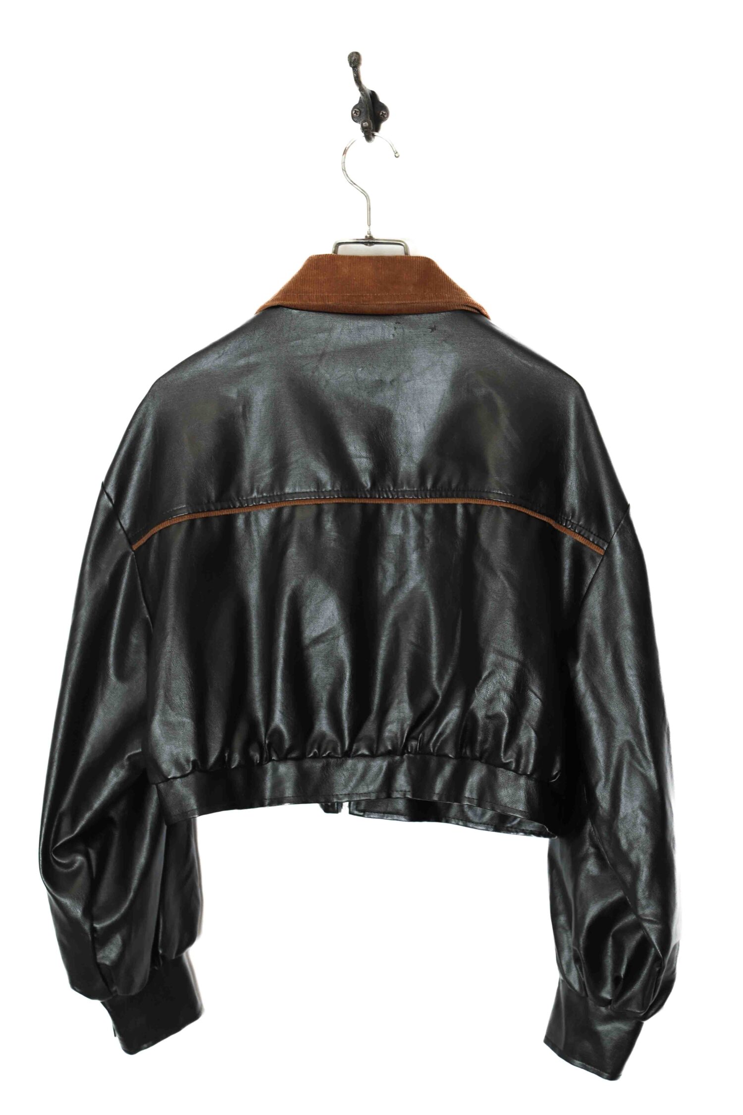 Vintage 短丈　スエード×リアルレザー　切替レザージャケット　ヴィンテージ VINTAGE SHORT FAKE LEATHER JACKET/L | 古着屋FERANTRACING【公式