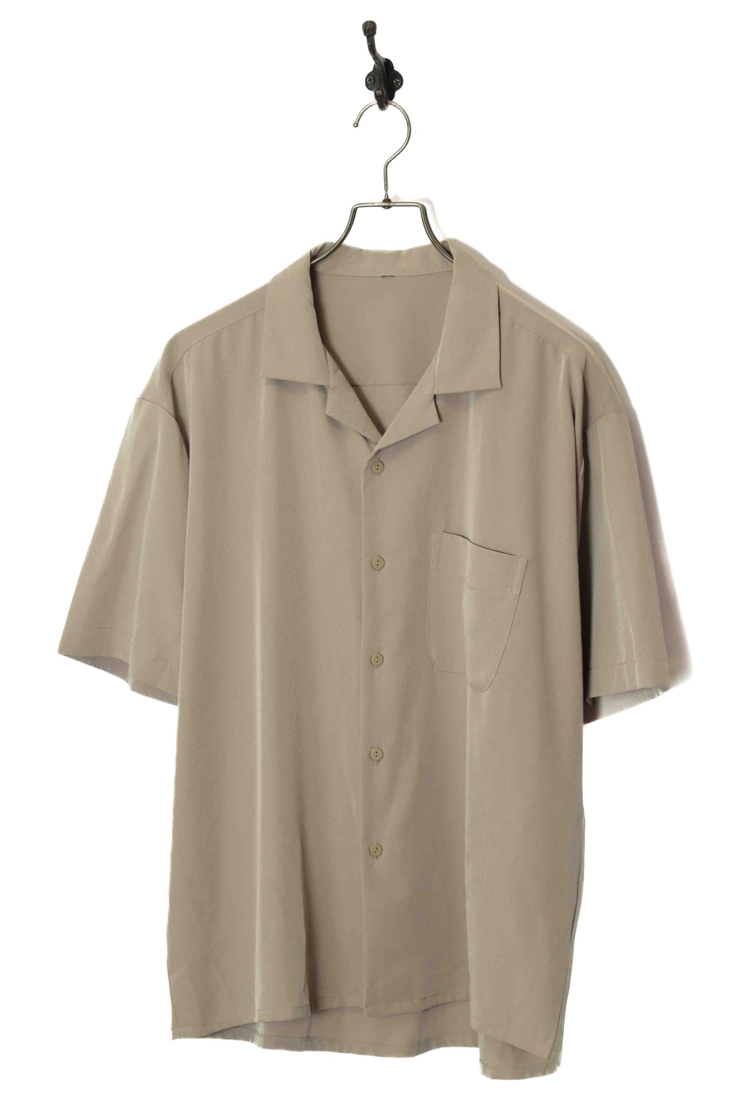 VINTAGE OPEN COLLAR SHIRT/L