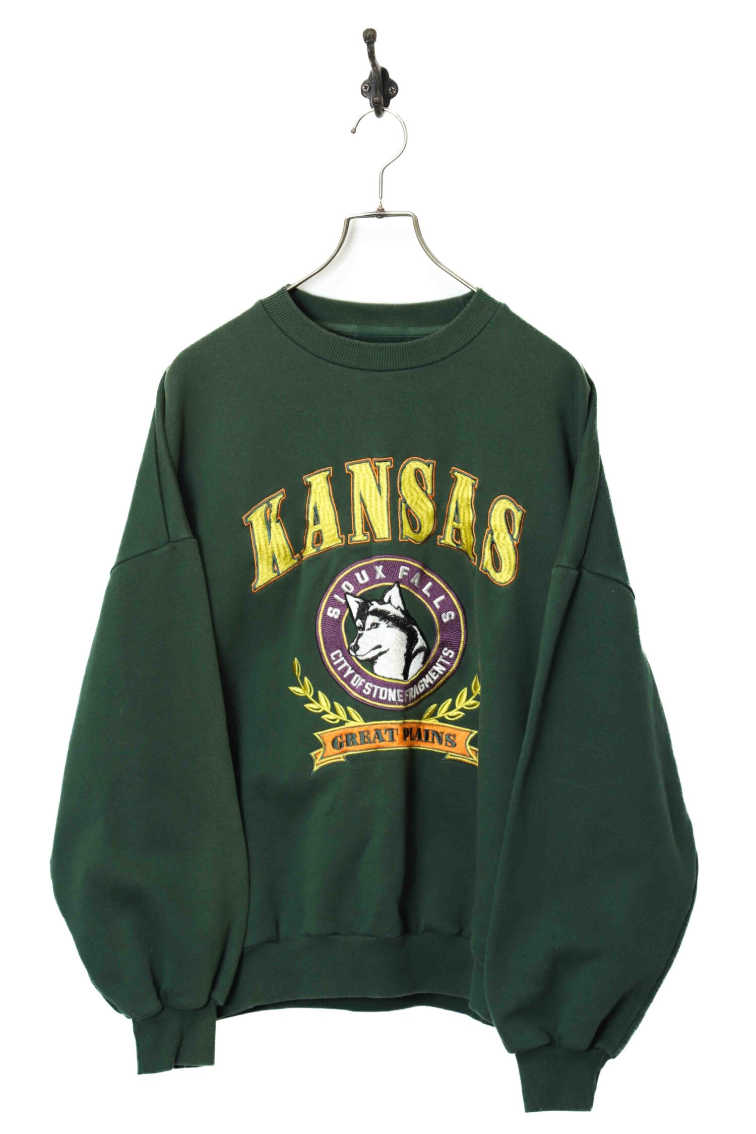 VINTAGE EMBROIDERY SWEAT SHIRT/XL