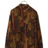 VINTAGE PRINTED STAND COLLAR SHIRT/L
