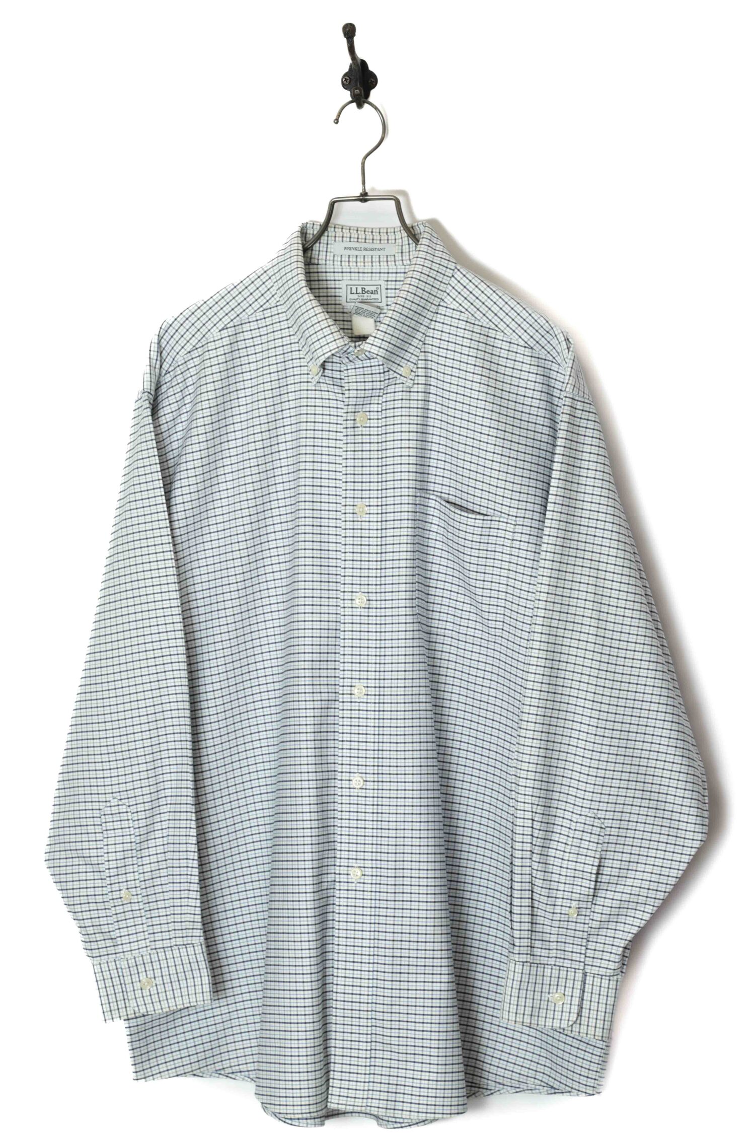 USED L.L BEAN CHECK SHIRT/XL