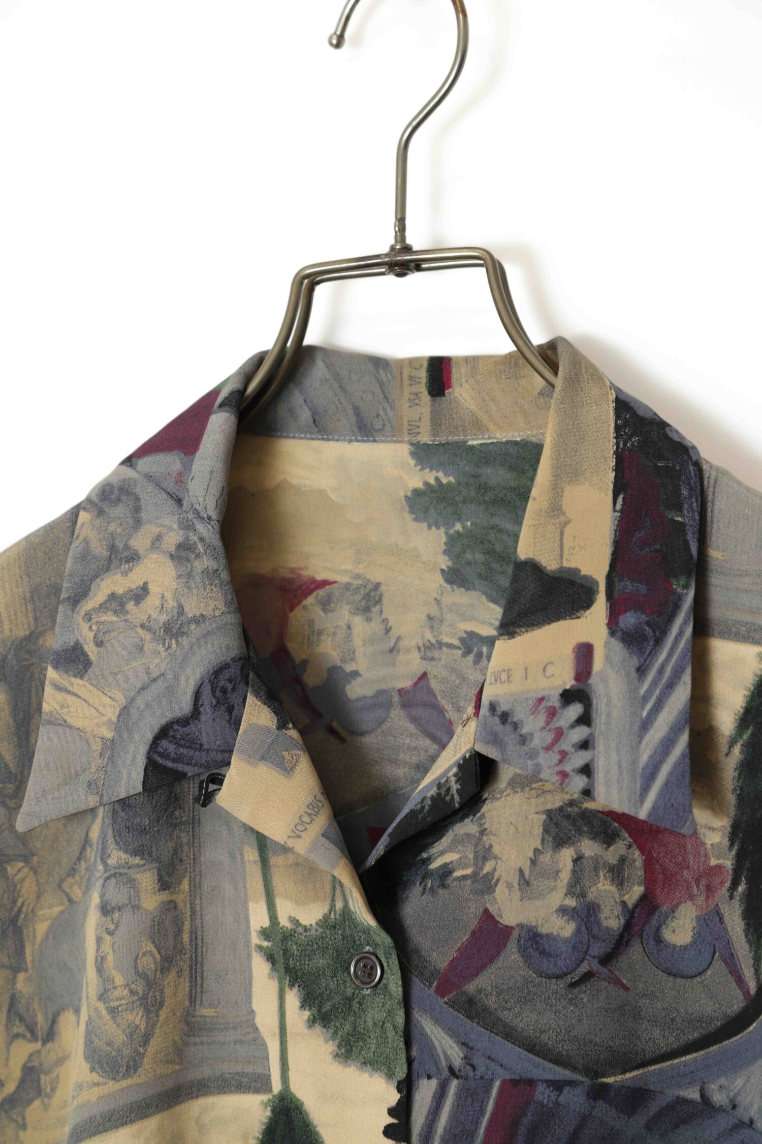 Alternative view of VINTAGE PRINTED OPEN COLLAR SHIRT/L
