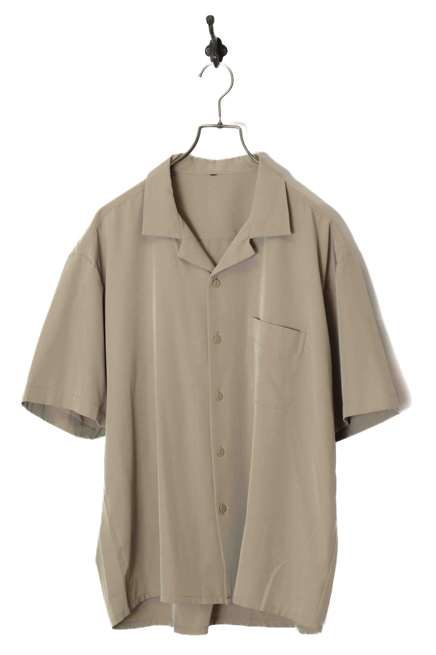 VINTAGE OPEN COLLAR SHIRT/L