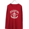 VINTAGE PRINTED LONG SLEEVE T-SHIRT/XL