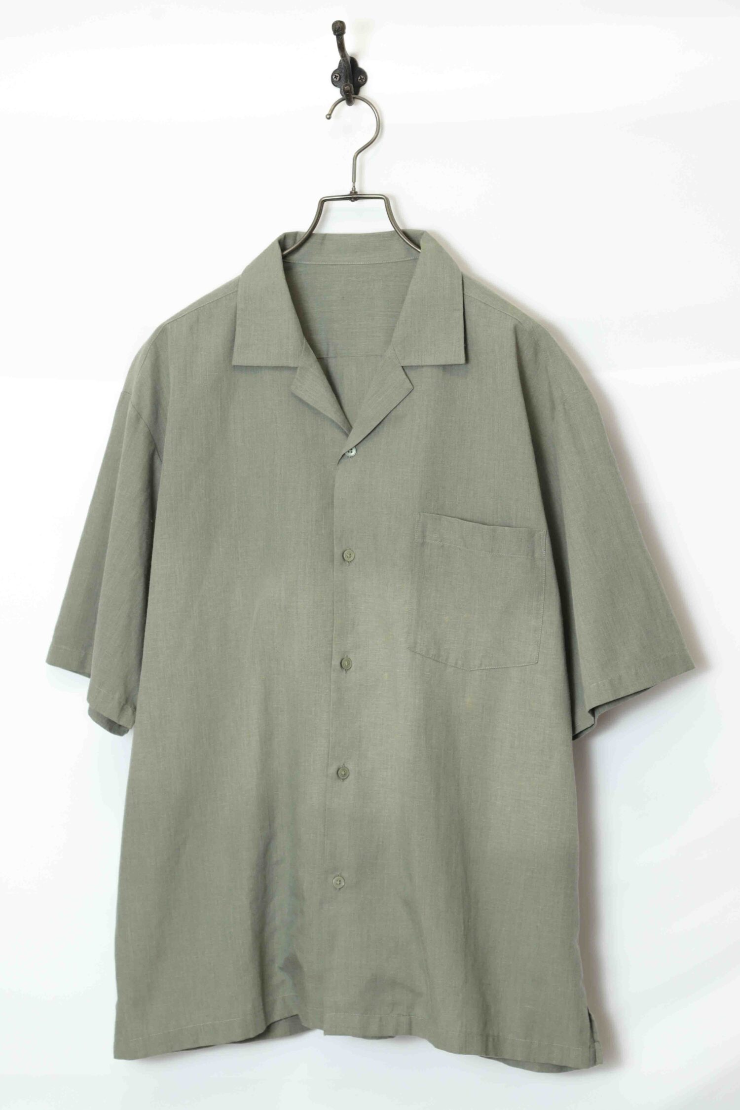 VINTAGE OPEN COLLAR SHIRT/XL