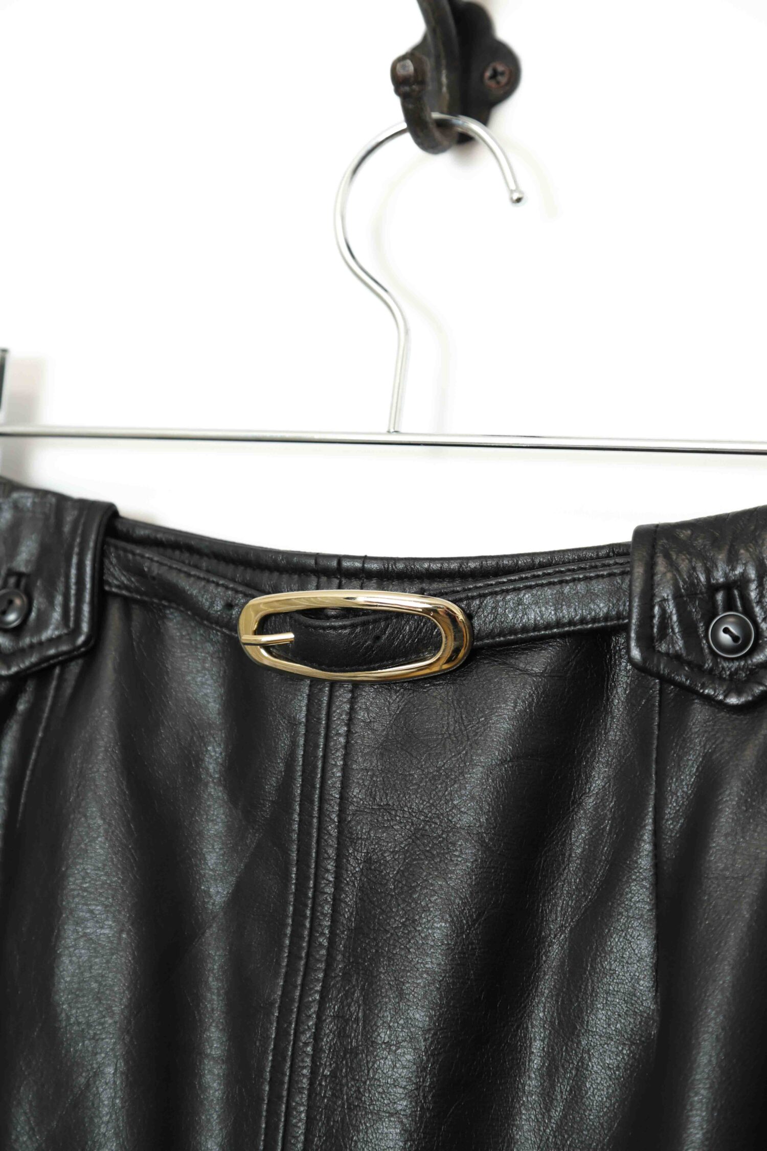 Alternative view of VINTAGE LEATHER SKIRT/W62