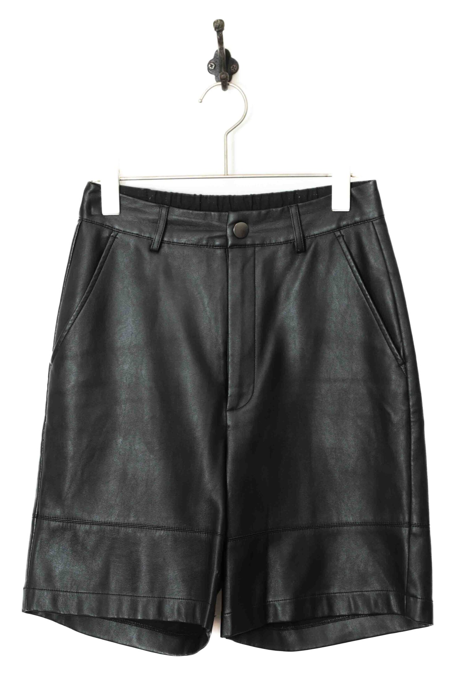 VINTAGE FAKE LEATHER SHORT PANTS/68