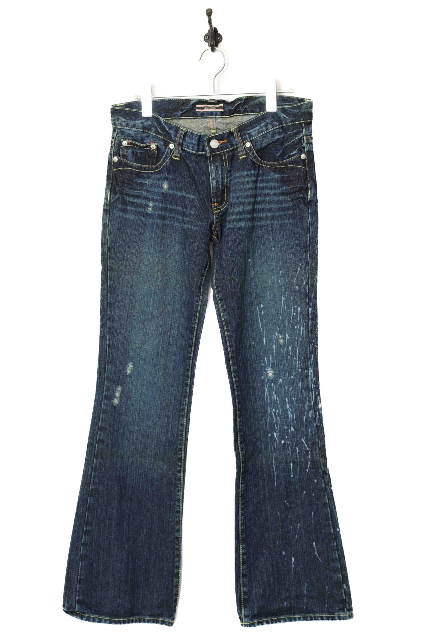 USED PAINTED FLARE DENIM PANTS/W80