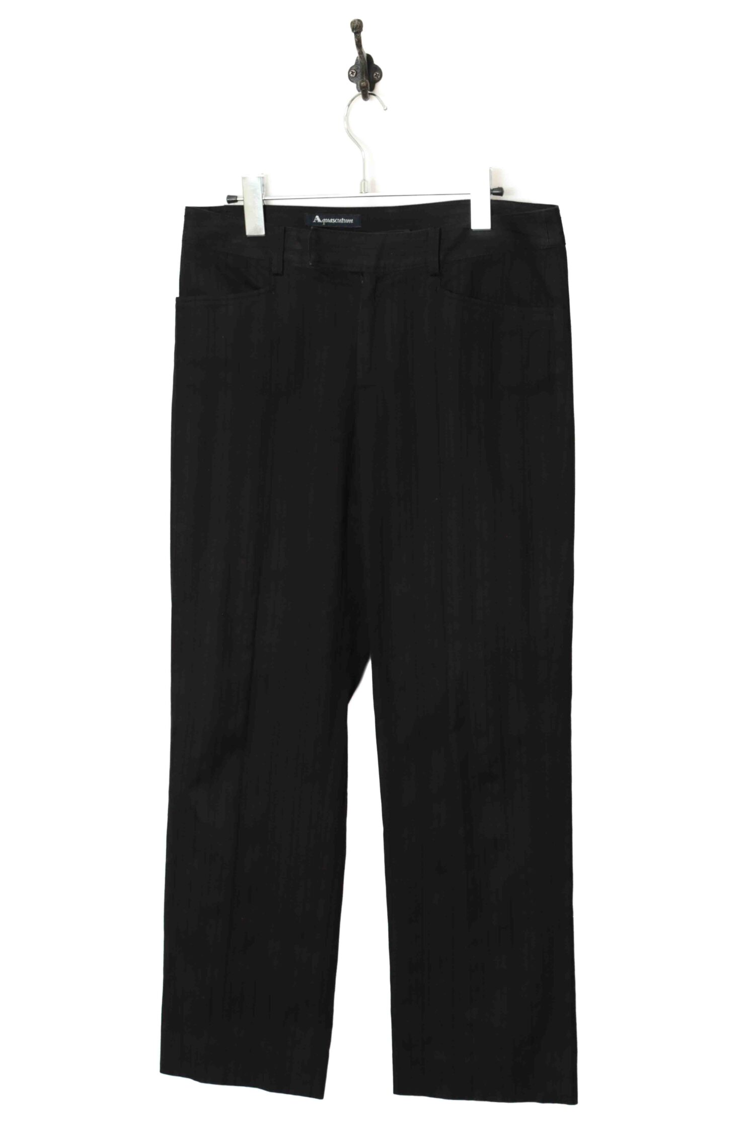 USED AQUASCUTUM DARK STRIPED DRESS PANTS/W78