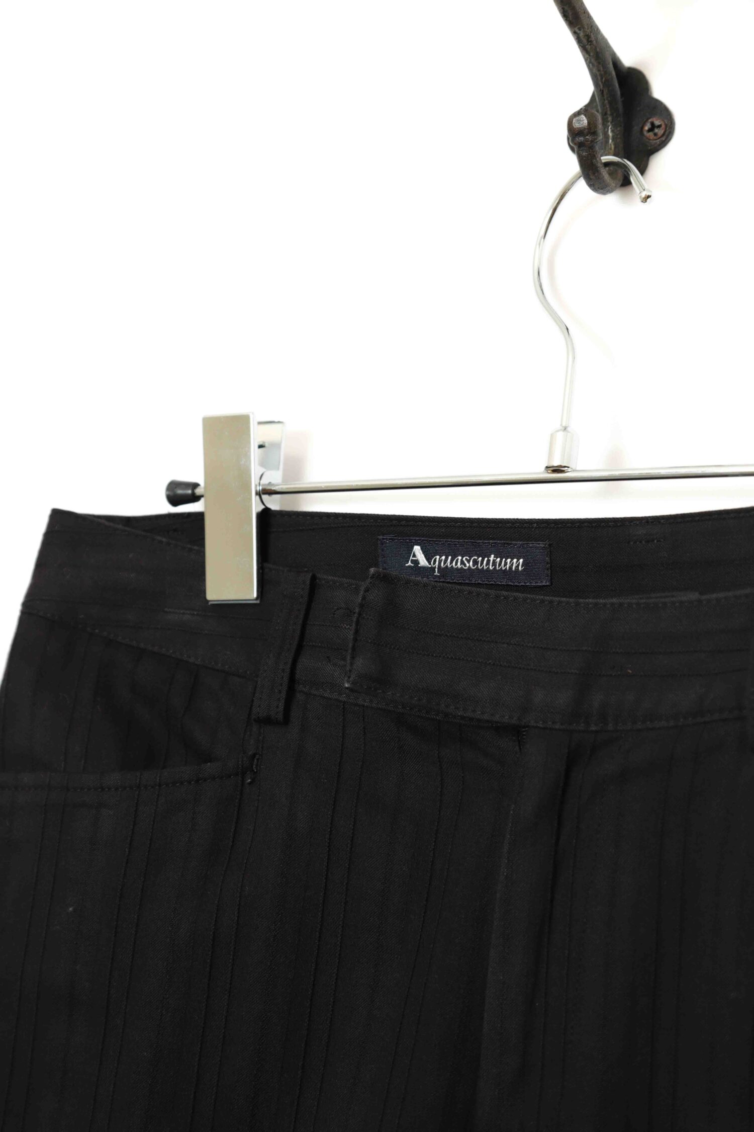 Alternative view of USED AQUASCUTUM DARK STRIPED DRESS PANTS/W78