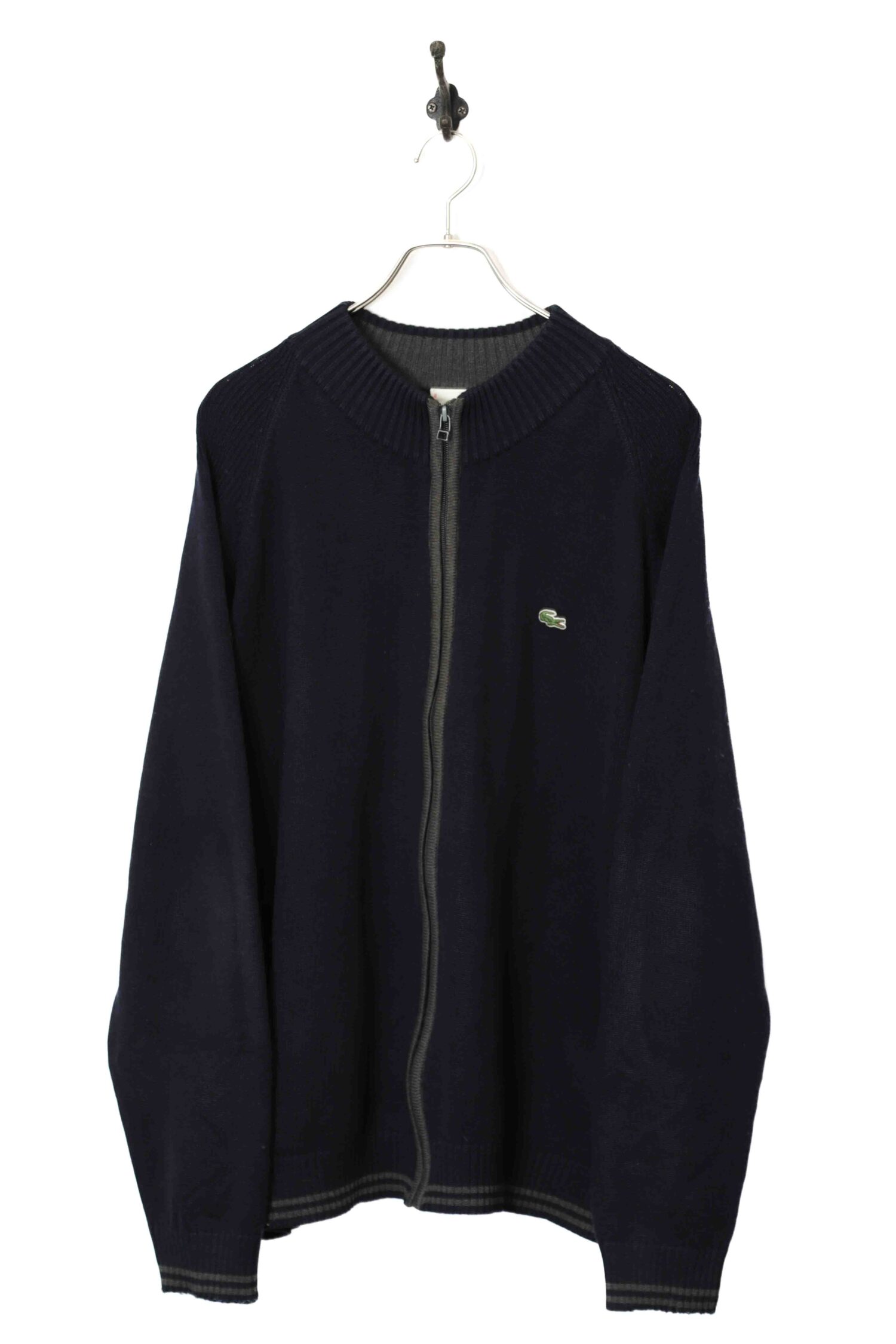 USED LACOSTE ZIP-UP KNITED SWEATER/L