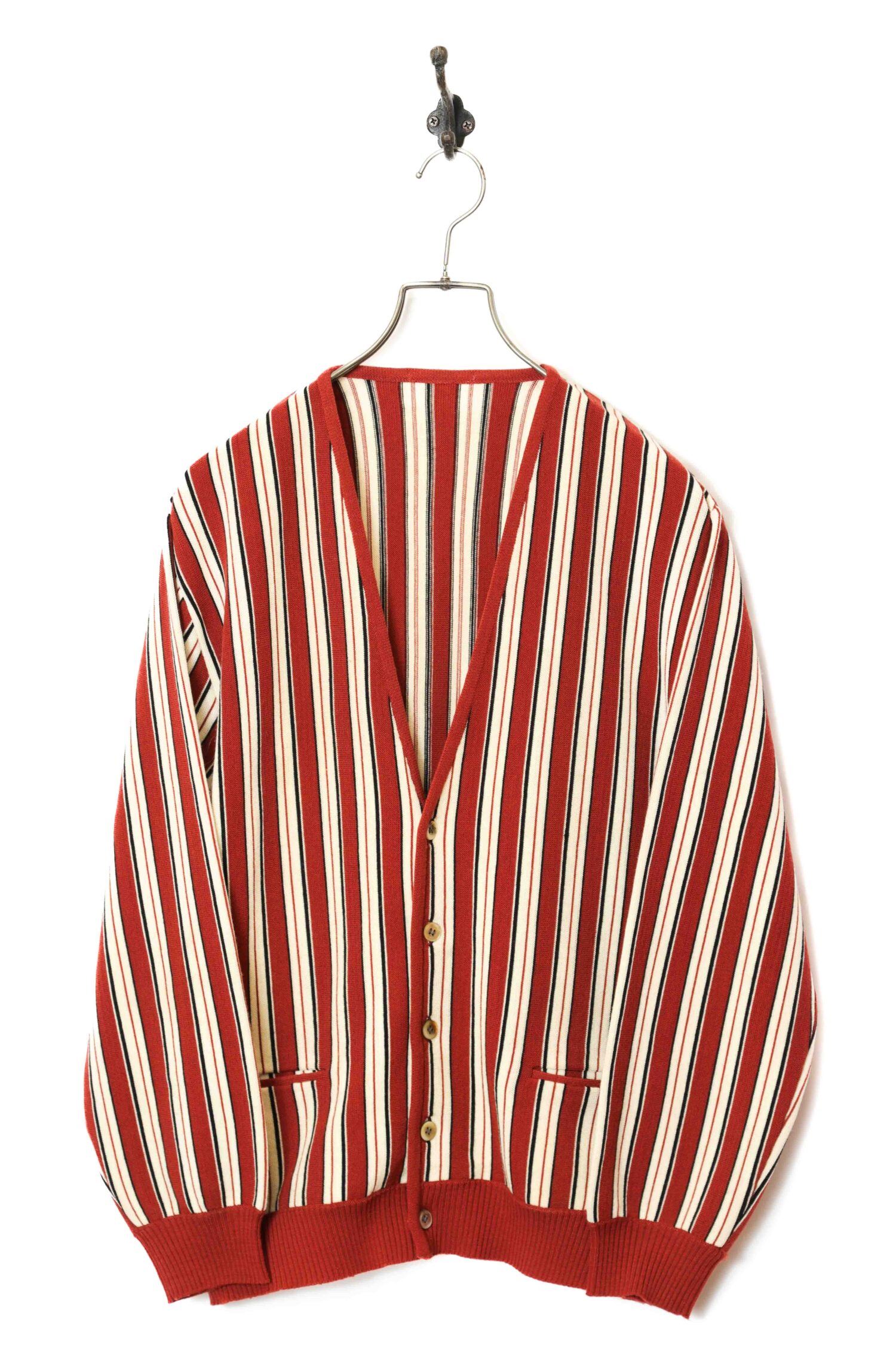 VINTAGE STRIPE KNITED CARDIGAN/M