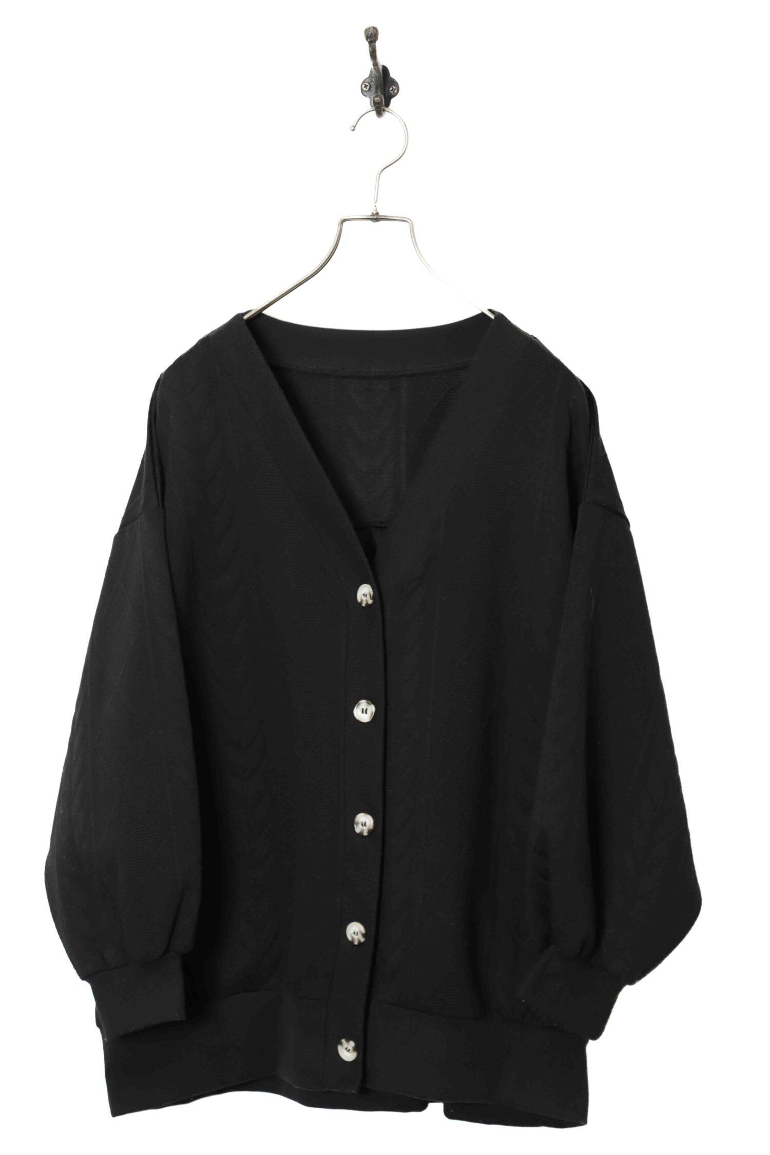 VINTAGE PATTERN KNITED CARDIGAN/L