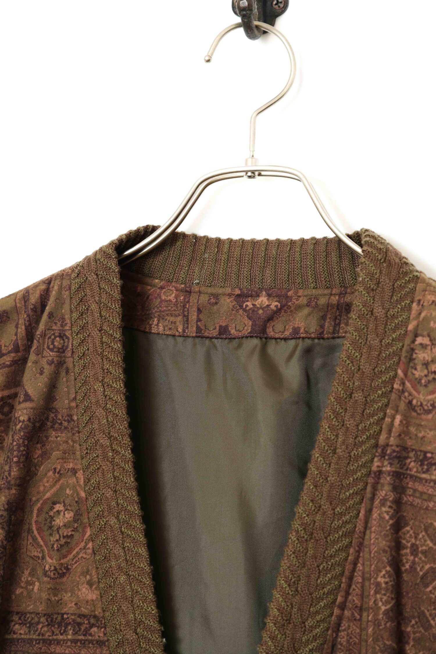 Alternative view of VINTAGE NO COLLAR PRINTED JACKET/L