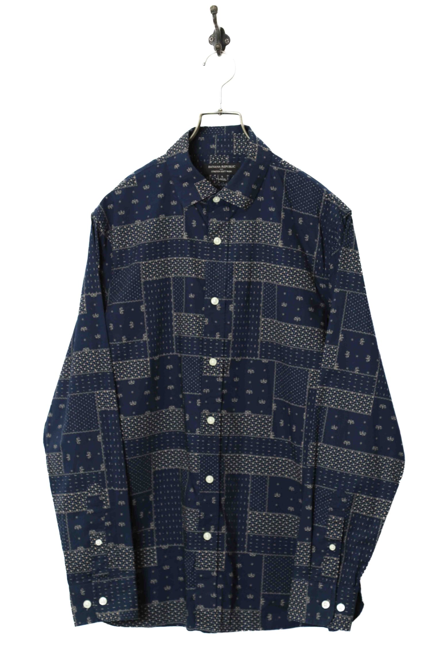 USED BANANA REPUBLIC PATTERN PRINTED SHIRT/L