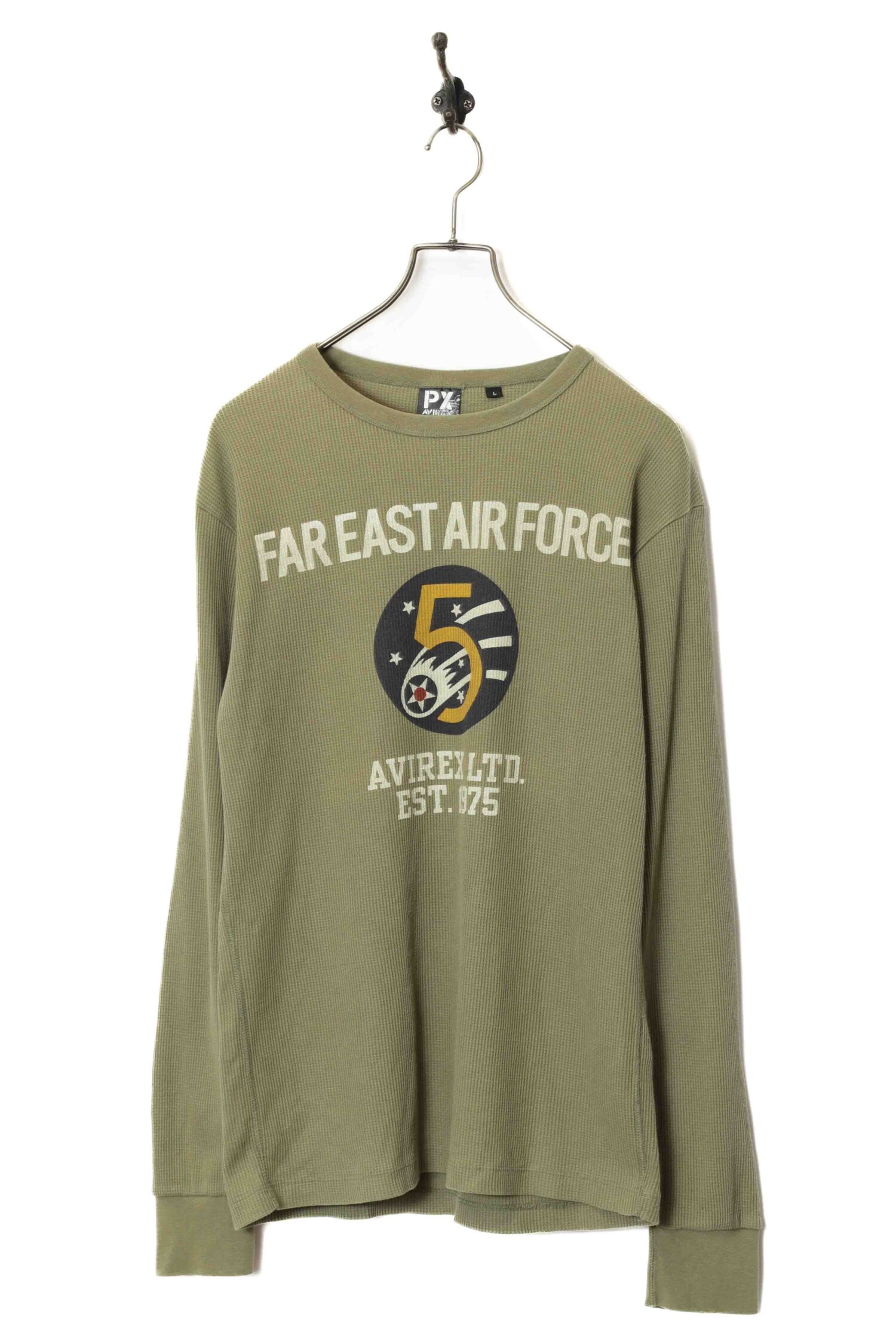 USED AVIREX PRINTED LONG SLEEVE T-SHIRT/L
