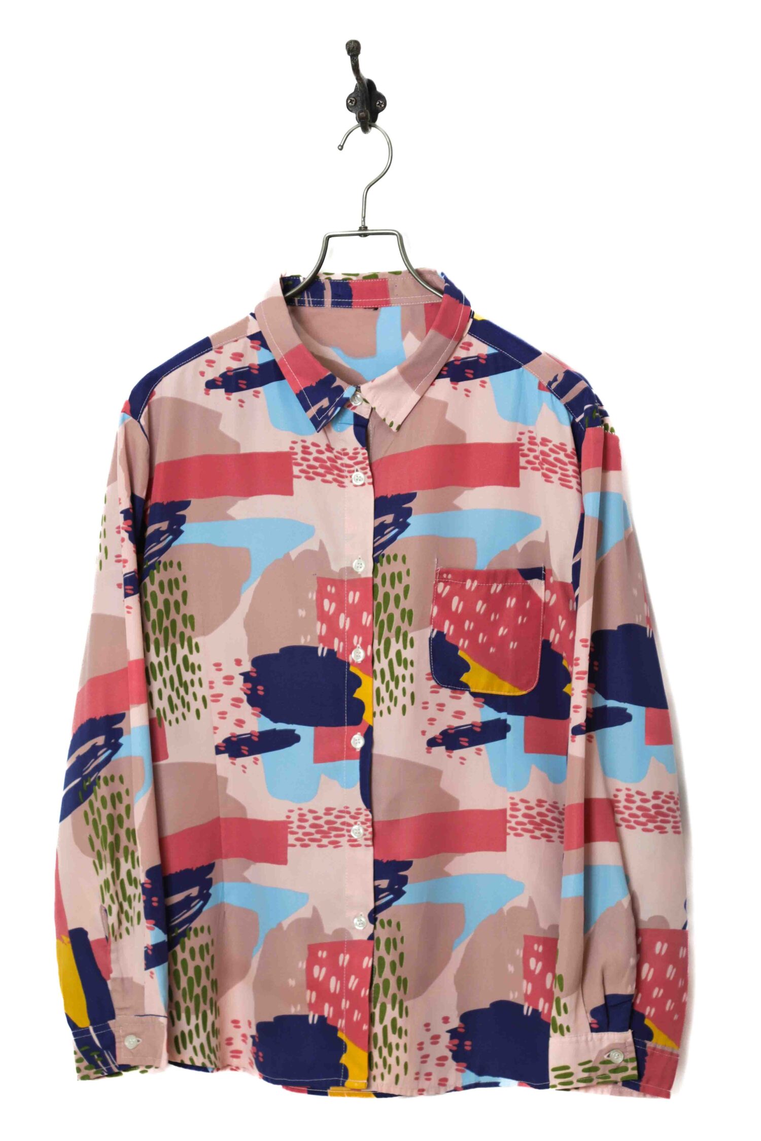 VINTAGE PATTERN PRINTED SHIRT/M