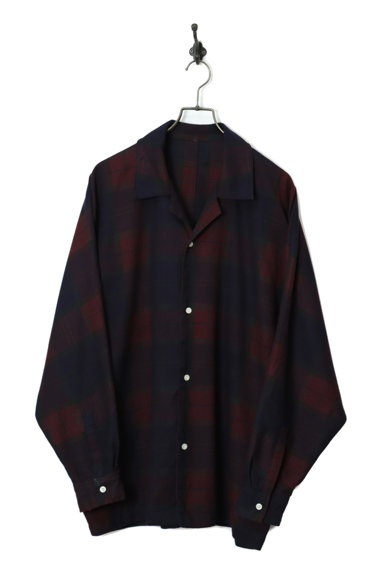 VINTAGE OPEN COLLAR SHIRT/XL