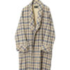 USED DAKS CHECK COAT/XL