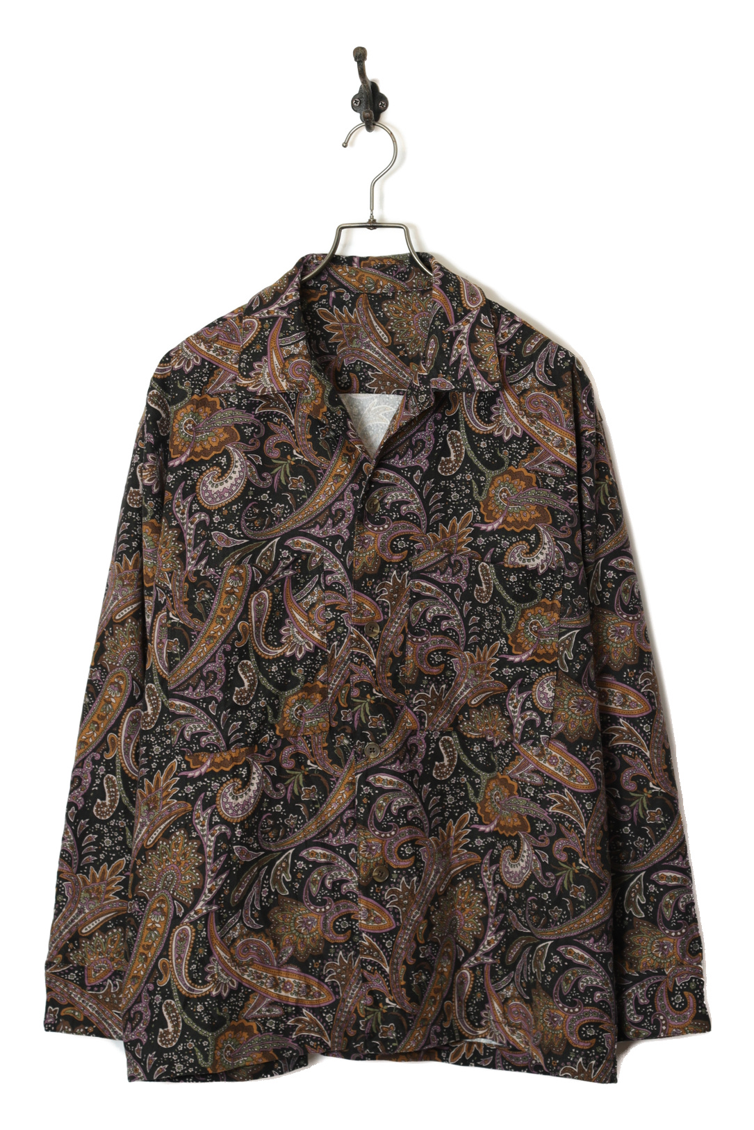 VINTAGE CORDUROY PRINTED SHIRT/L