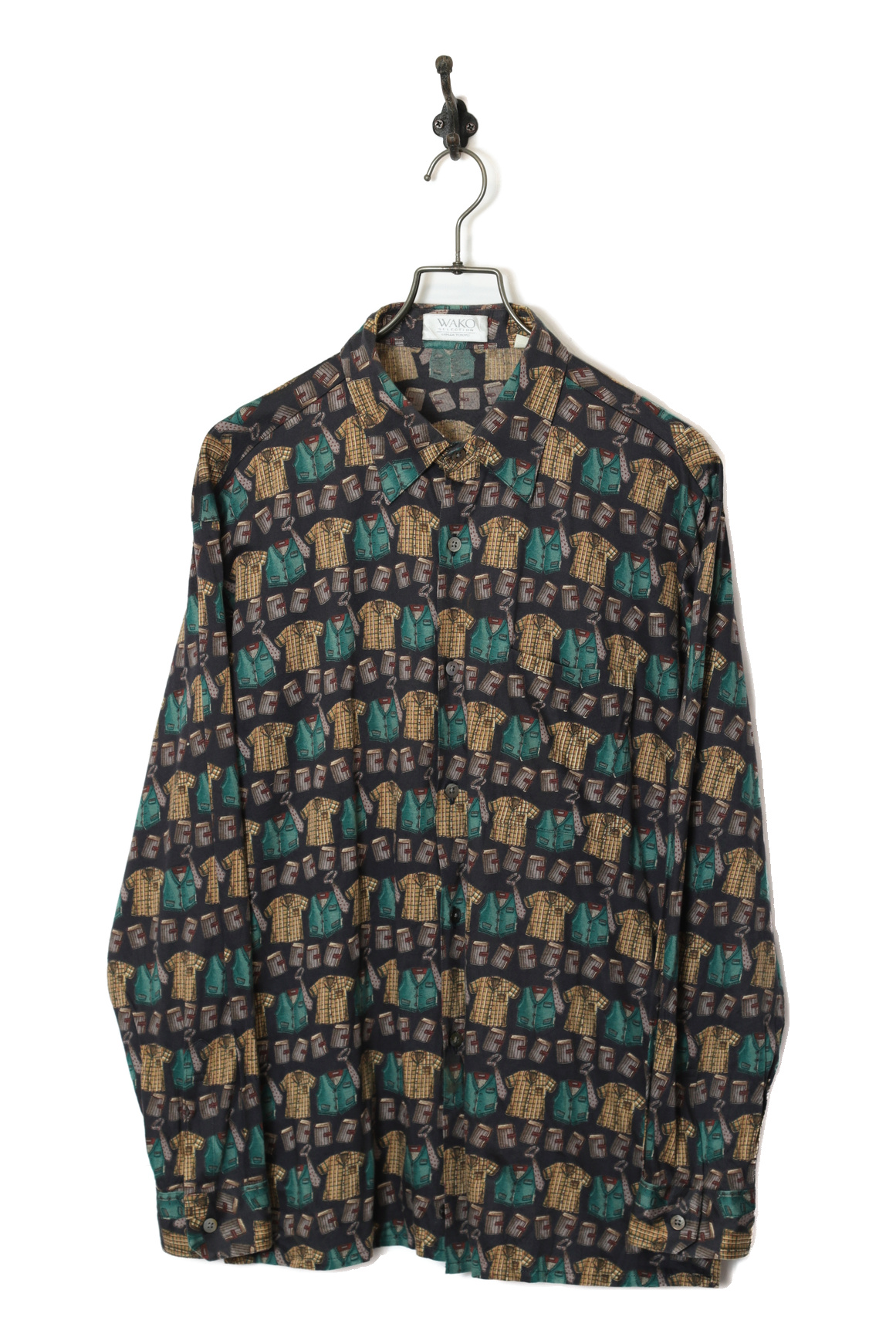 USED WAKO PATTERN PRINTED SHIRT/M