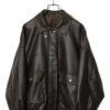 VINTAGE FAKE BOMBER LEATHER JACKET/XL