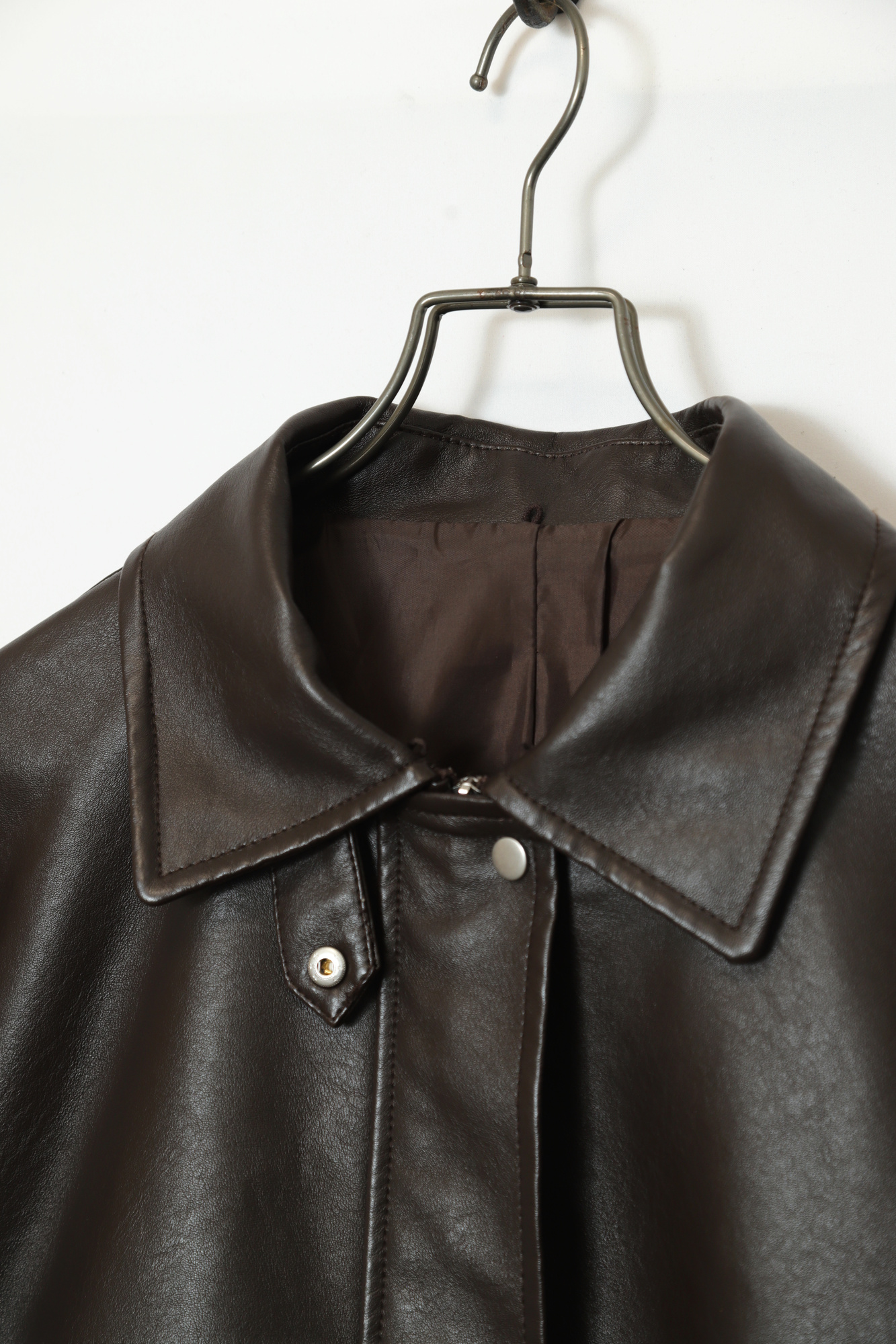 Alternative view of VINTAGE FAKE BOMBER LEATHER JACKET/XL