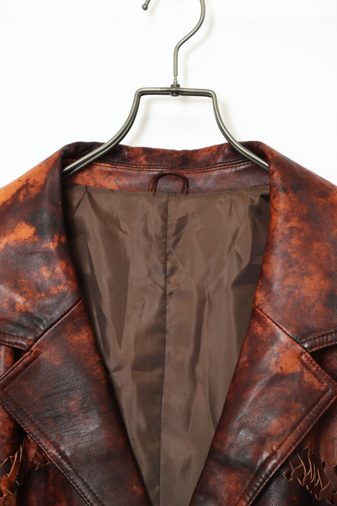 Alternative view of VINTAGE PRINTED LEATHER TAILORED JACKET/XL