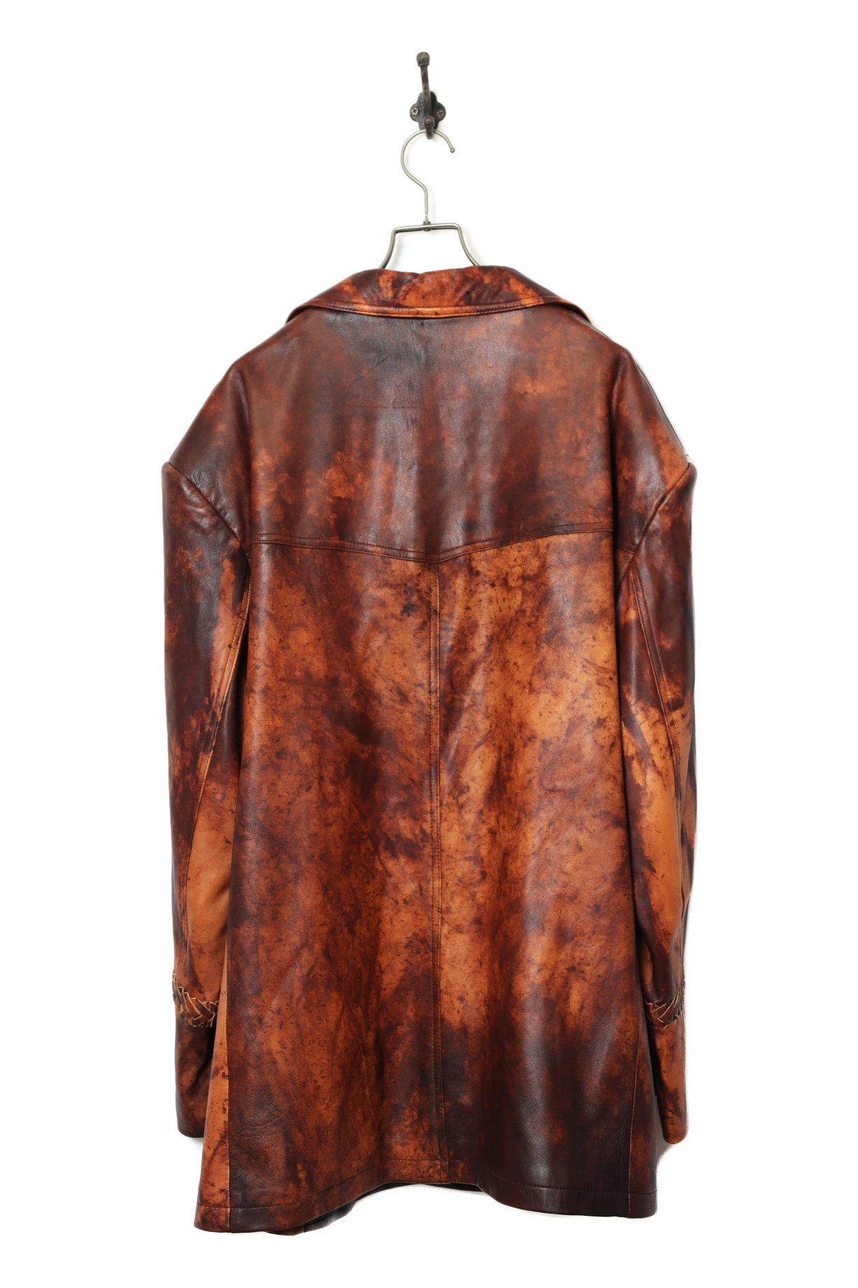 VINTAGE PRINTED LEATHER TAILORED JACKET/XL - 画像 (7)