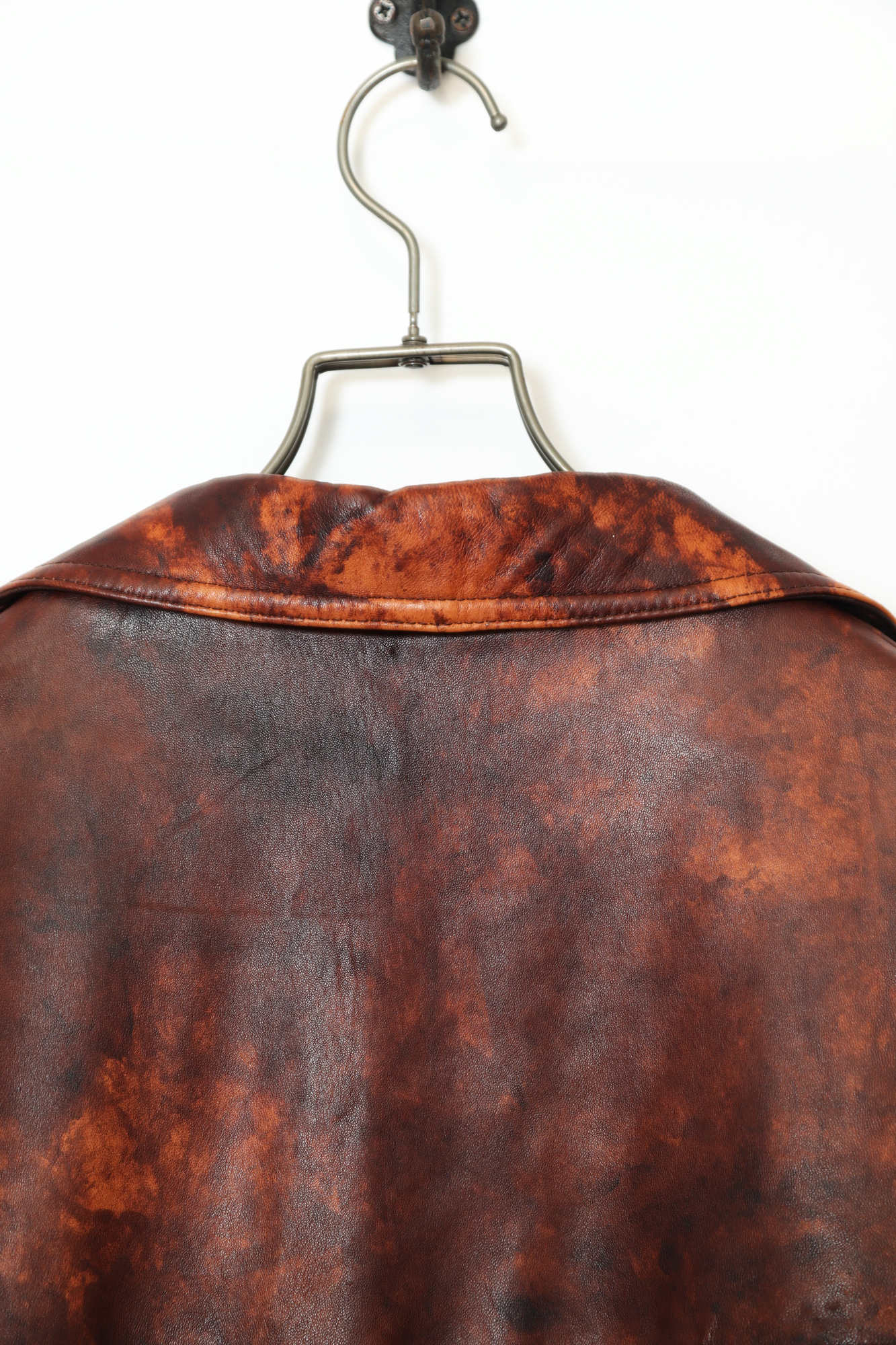 VINTAGE PRINTED LEATHER TAILORED JACKET/XL - 画像 (8)