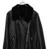 VINTAGE FAKE LEATHER RIDERS MOUTON JACKET/L