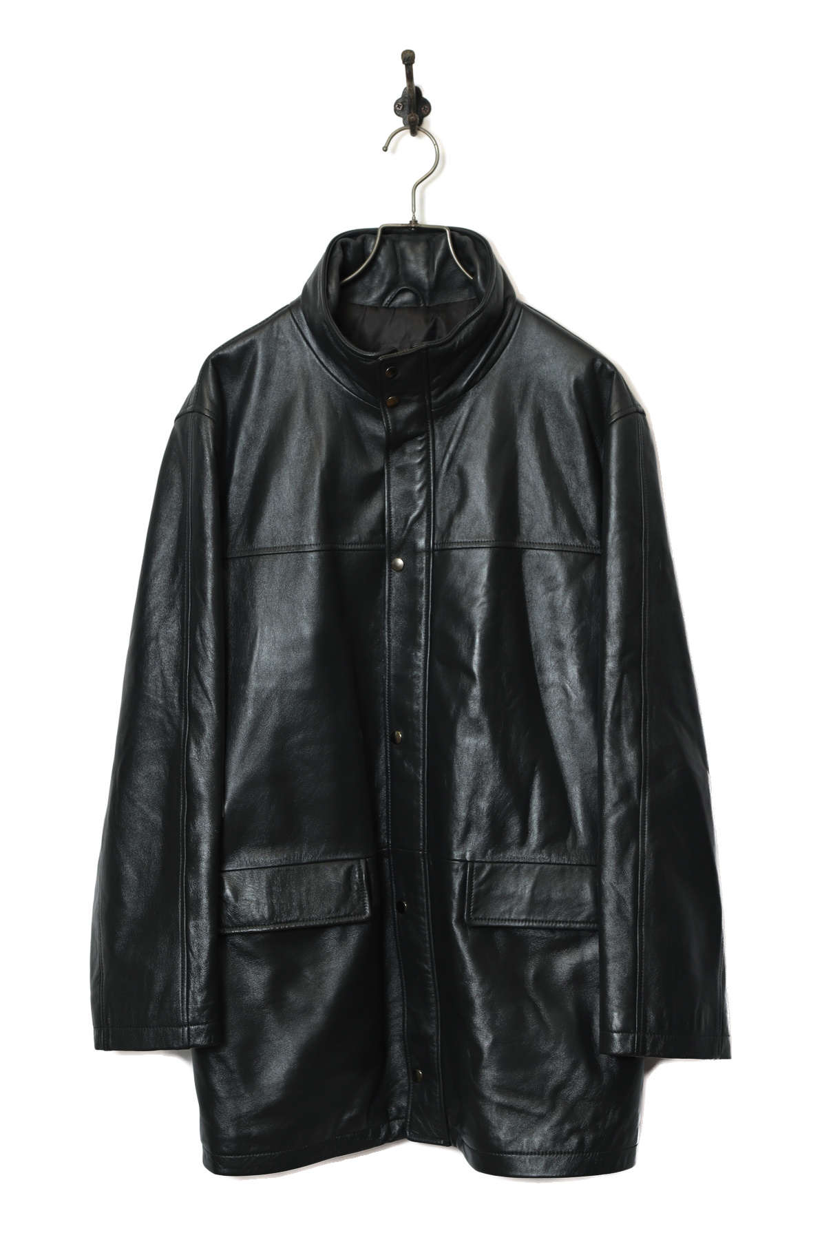 VINTAGE SHEEP COVERALL LEATHER JACKET/L