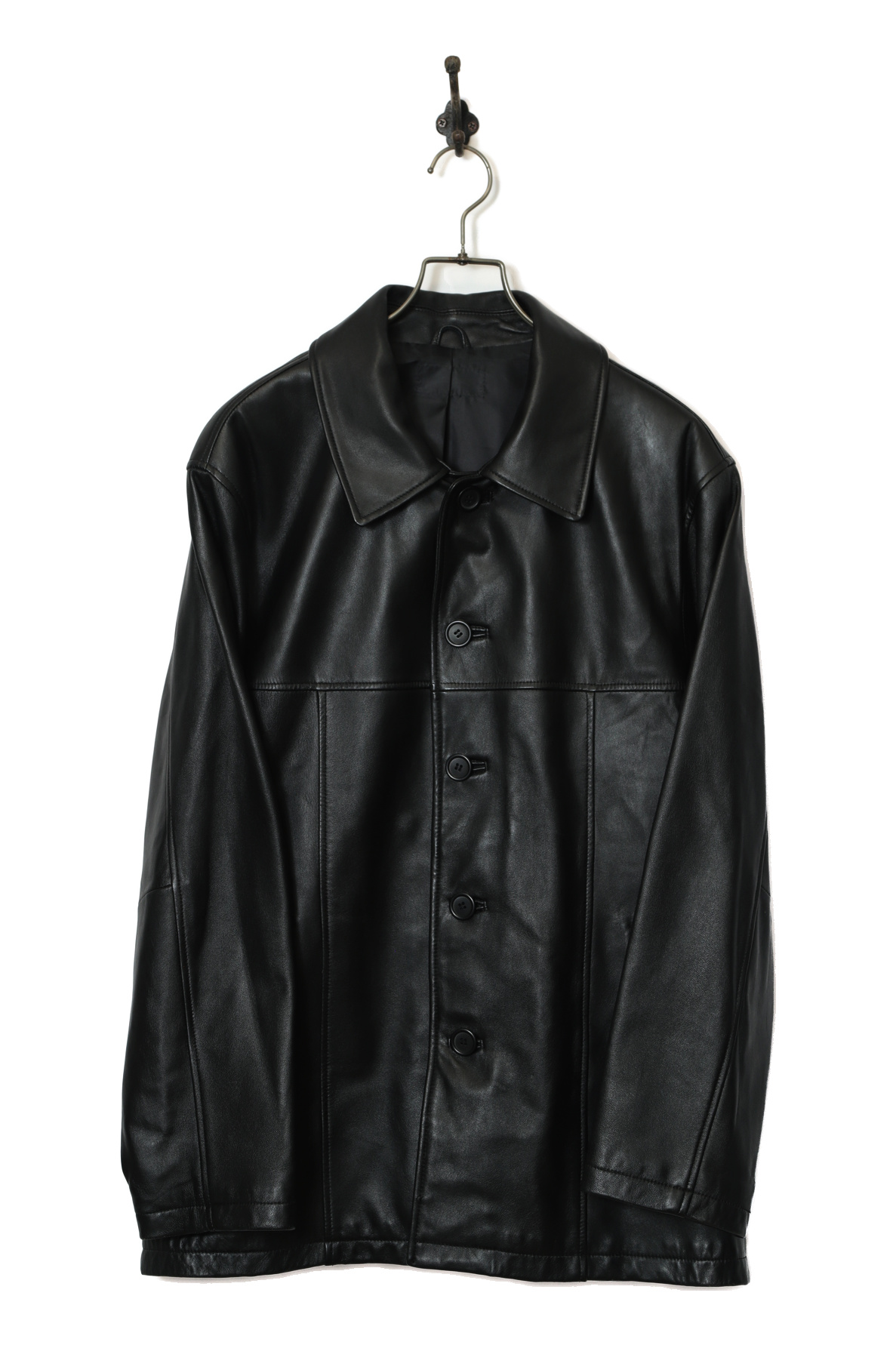 VINTAGE COVERALL LEATHER JACKET/L