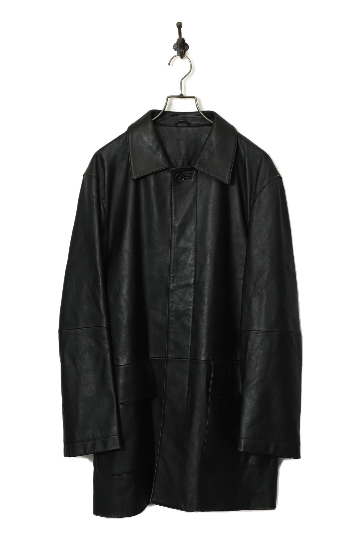 VINTAGE SHEEP COVERALL LEATHER JACKET/L
