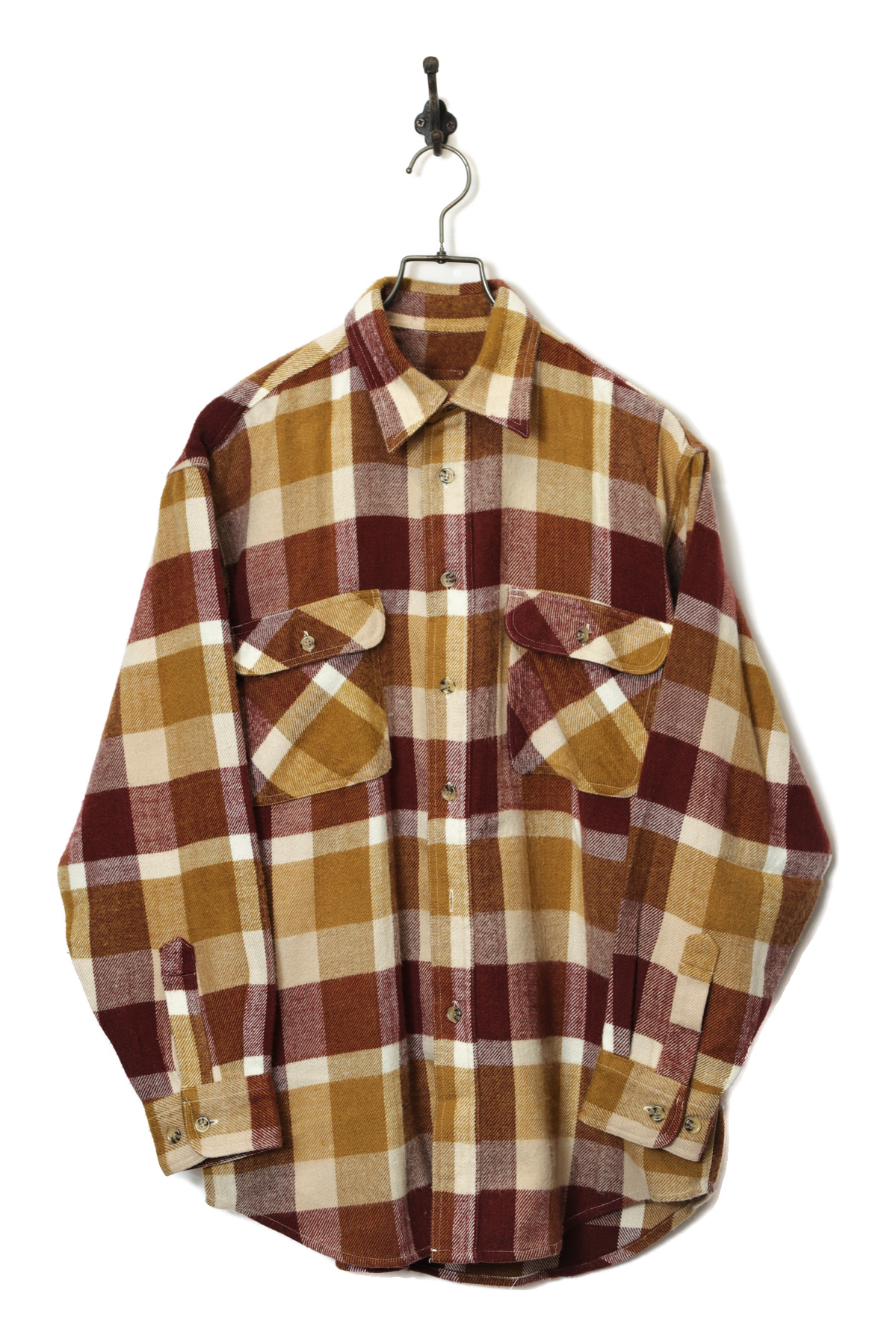 VINTAGE WOOLY CHECK SHIRT/L