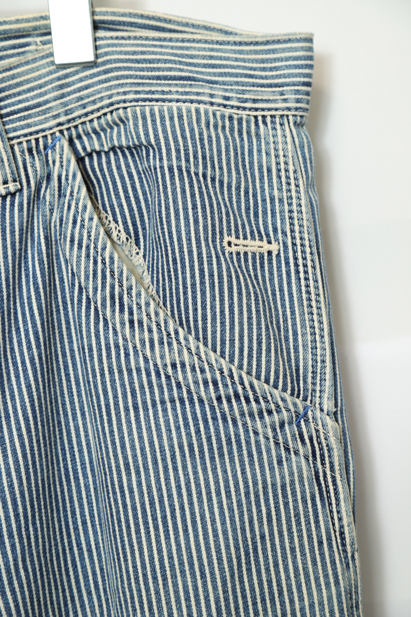 USED STRIPE WORK PANTS/W94 - 画像 (3)