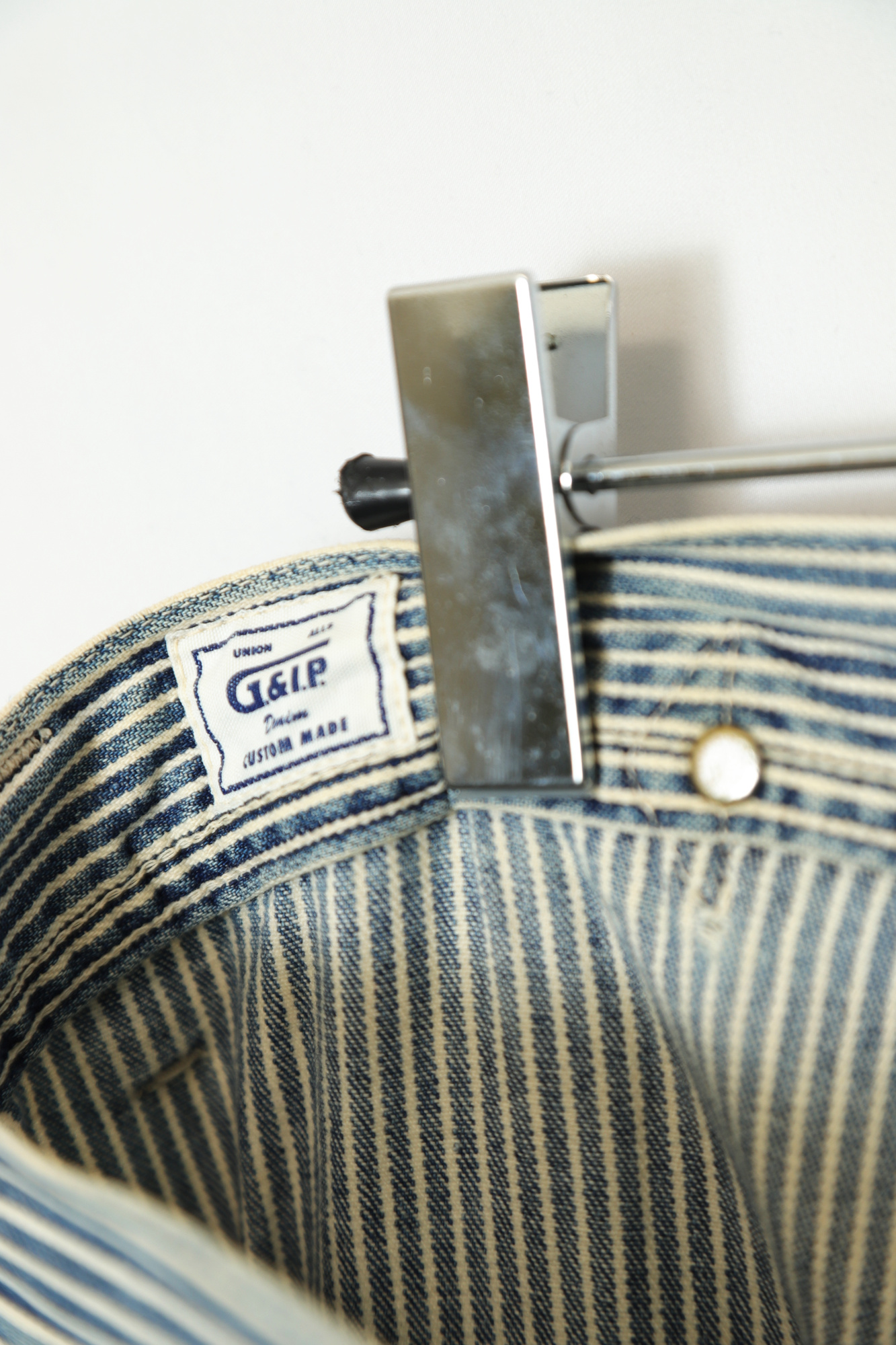 USED STRIPE WORK PANTS/W94 - 画像 (4)