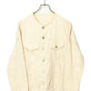 VINTAGE COTTON NO COLLAR DENIM JACKET/L