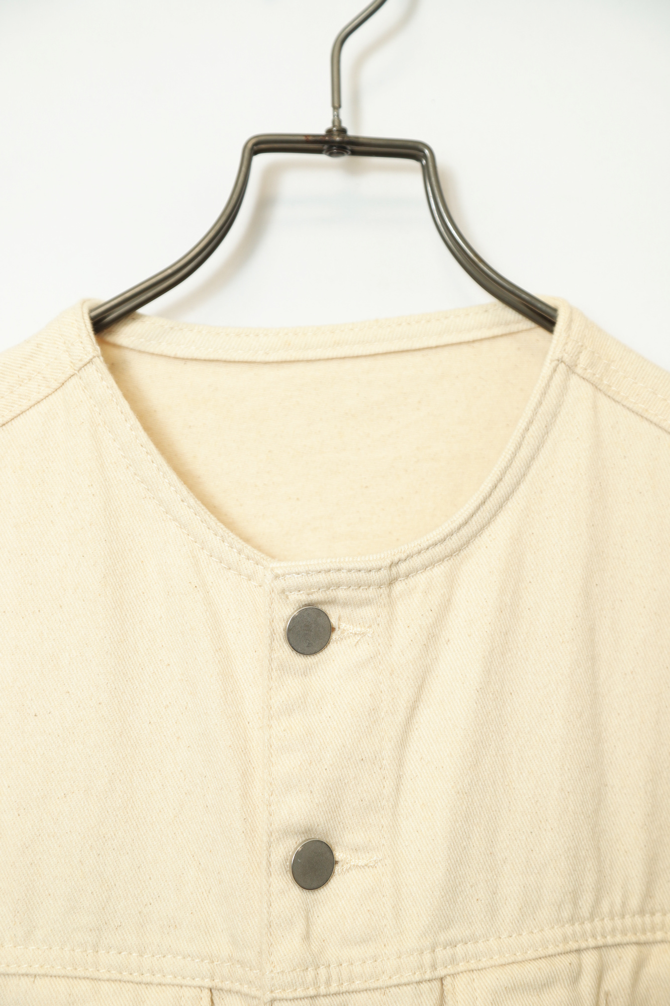Alternative view of VINTAGE COTTON NO COLLAR DENIM JACKET/L