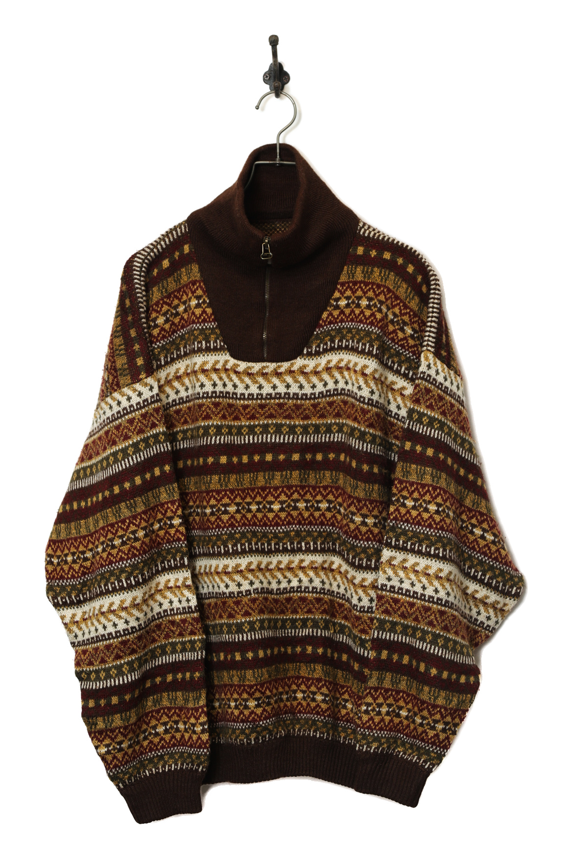 VINTAGE JAQUARD KNIT SWEATER/L
