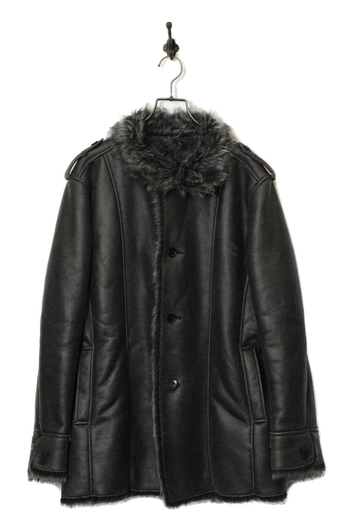 VINTAGE FAKE MOUTON JACKET/L